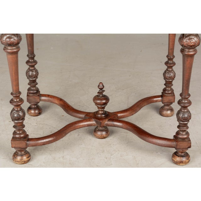 Brown French Louis XVIII Style Walnut Side Table For Sale - Image 8 of 10