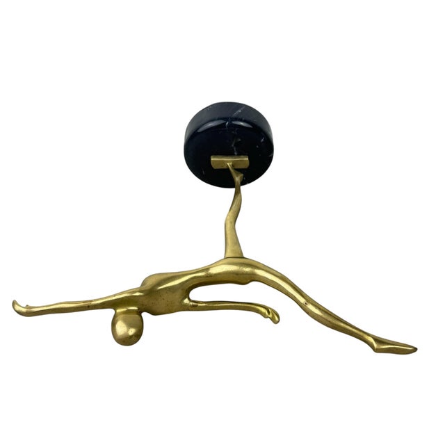 Vintage Brass Arabesque Ballerina Dancer For Sale - Image 10 of 11