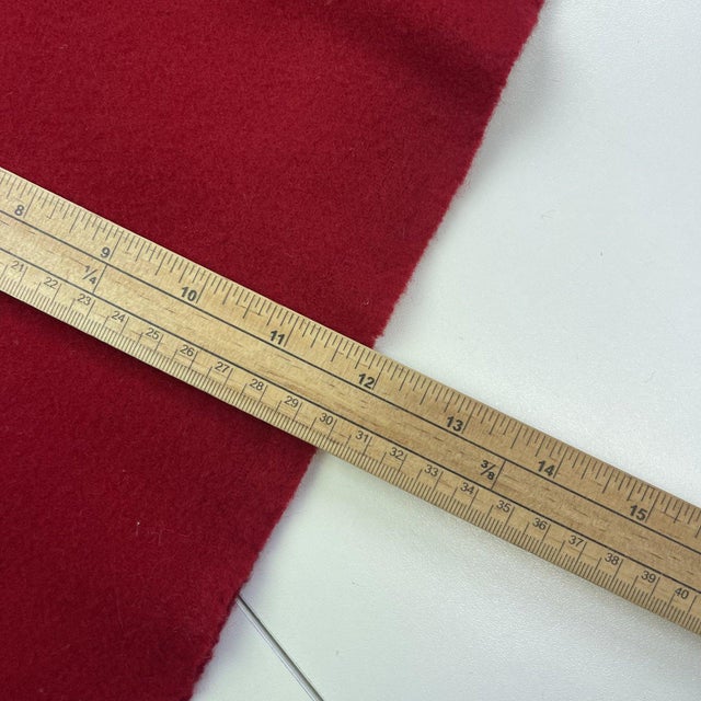 Textile Yves Saint Laurent Red Solid 100% Wool Scarf For Sale - Image 7 of 9