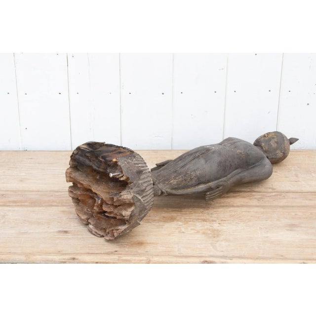 Black Tall 19th Century Burmese Buddha For Sale - Image 8 of 11