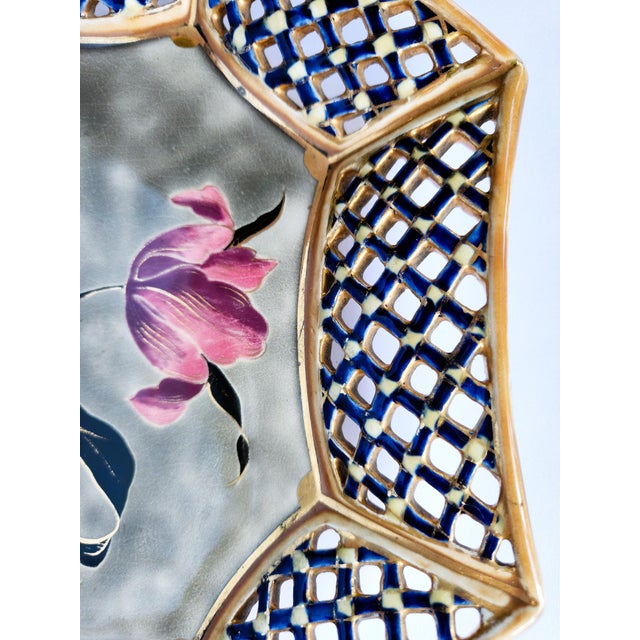 Late 19th Century Victorian Octagonal Reticulated Plate For Sale - Image 4 of 11