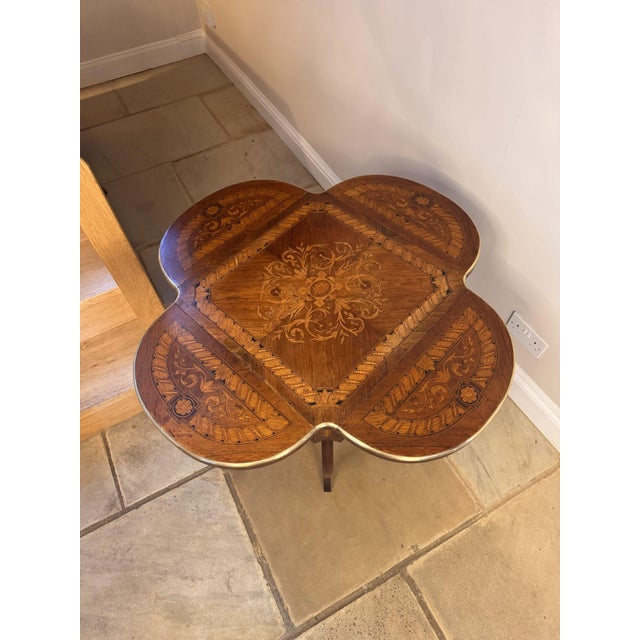 Brown Antique 19th Century Marquetry Occasional Table For Sale - Image 8 of 13