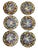 Purple 1960s Italian Hand Painted Floral Dinner Plates- a Set of 6 For Sale - Image 8 of 11