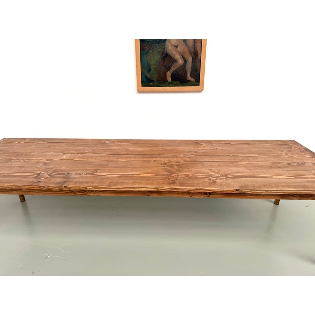 Vintage Farmhouse Table in Pine, 1970 For Sale - Image 9 of 18