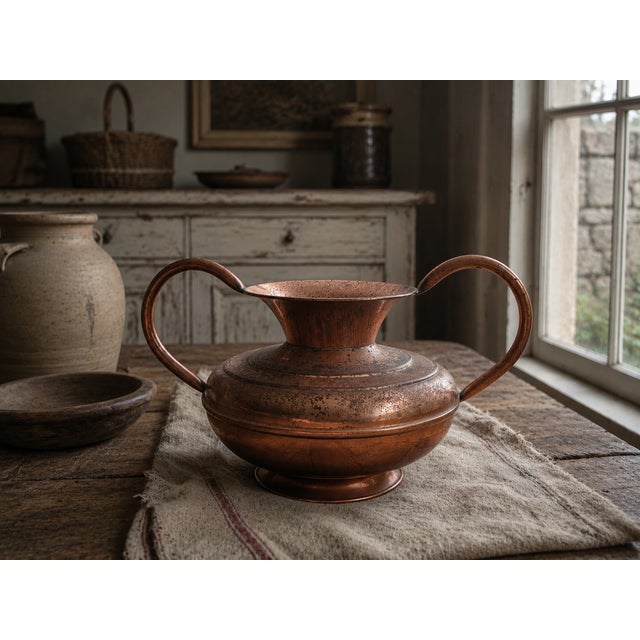 French Copper Twin-Handle Vessel For Sale In New York - Image 6 of 7