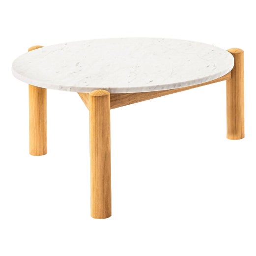 Marble Center Table with Interchangeable Top by Charlotte Perriand for Cassina For Sale
