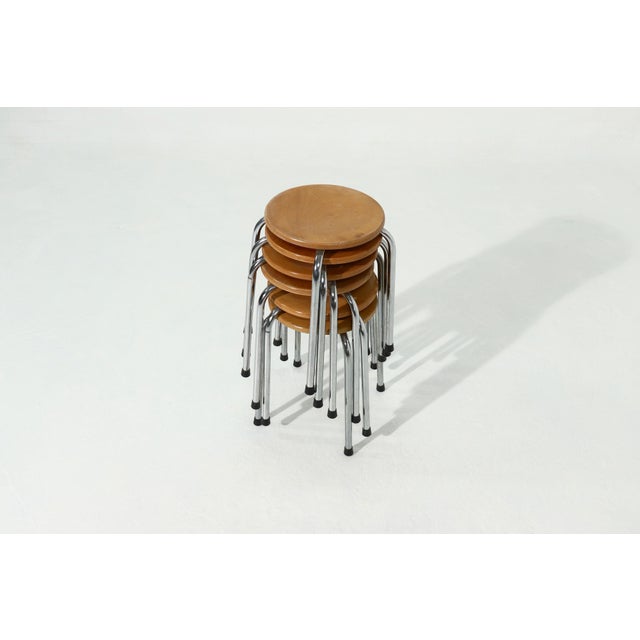 Industrial Dutch Stool from Oostwoud Fabrieken Franeker, 1960s For Sale - Image 6 of 11
