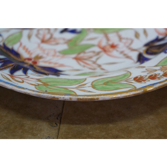 Coalport Porcelain Antique Early 19th Century Coalport Thumb & Finger Imari Plate 9.5" For Sale - Image 4 of 13