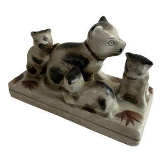 1970s Vintage Chinese Cat Family For Sale