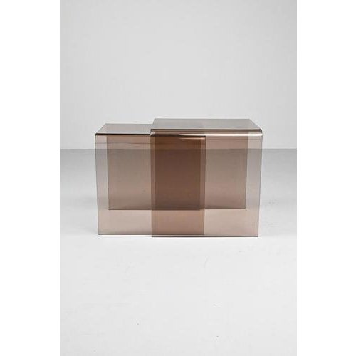 Acrylic Nesting Tables, Set of 2 For Sale - Image 4 of 9