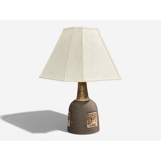 Fridtjof Sejersen, Table Lamp, Brown Ceramic, Denmark, 1960s For Sale - Image 4 of 10