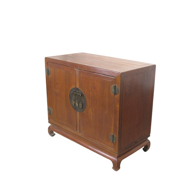 Asian Antique Media Cabinet With Hooded Stand For Sale - Image 3 of 11
