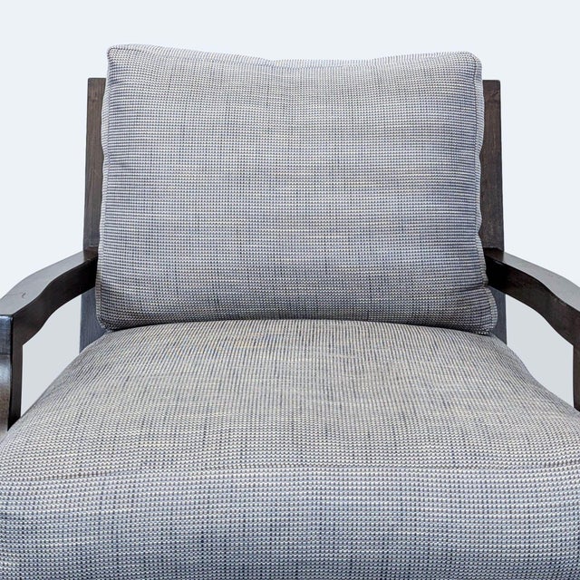 Kreiss Soho Lounge Chair With Wooden Frame and Cushions For Sale - Image 9 of 11