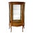 Early 20th Century Victorian Carved Oak Bow-Front Lighted Curio China Display Cabinet For Sale