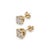 Modern Ladies 14K Yellow Gold 1.80CT Diamond Push Back Stud Earrings For Sale - Image 3 of 8
