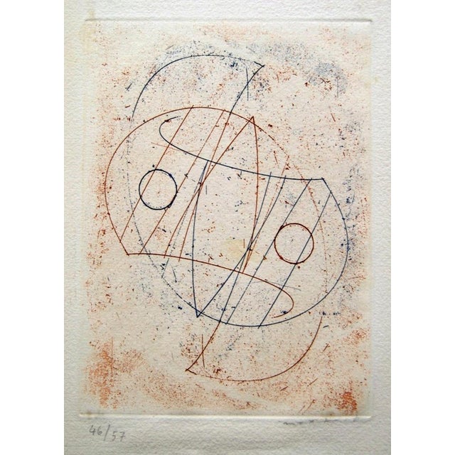 Modern Max Ernst, Obliques, Drypoint, 1967 For Sale - Image 3 of 3
