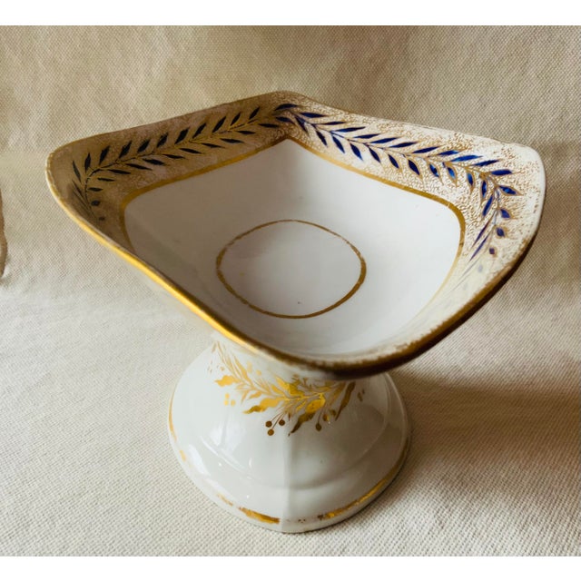 Magnificent Antique Derby Porcelain Centerpiece Bowl - English Bone China With Cobalt & Gold, Circa 1820 For Sale - Image 18 of 18