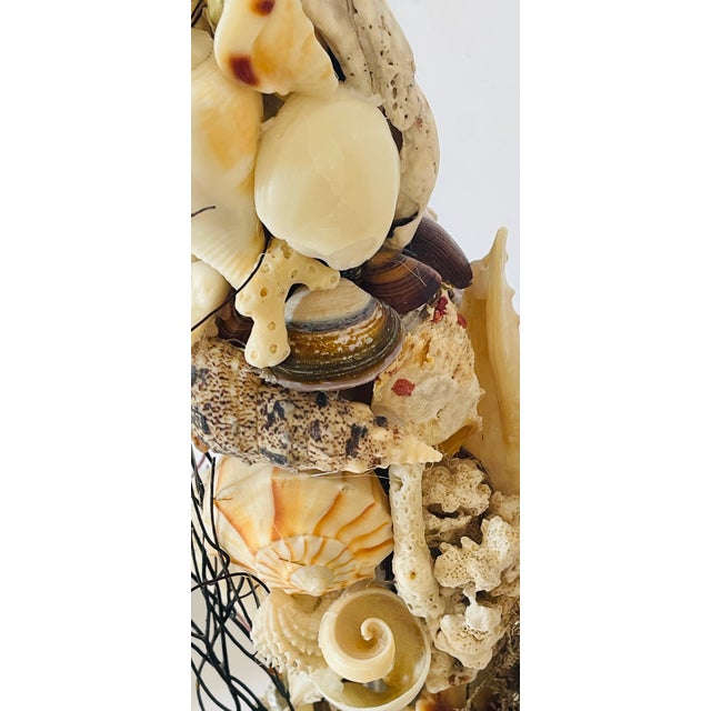 1970s Marine World Grotto Sea Shells Amethyst Ammonite Table Lamps Pair For Sale - Image 4 of 9