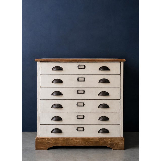 Antique English Six-Drawer Archival Chest, 1900s For Sale - Image 9 of 9
