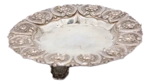 Vintage Embossed Silver Catchall