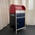 Mid-Century Modern Mid 20th Century Red, White and Blue U.S. Mail Toy Box Storage Cabinet For Sale - Image 3 of 6