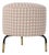 Mid-Century Footstool with Pink Geometric Fabric, Italy, 1950 For Sale