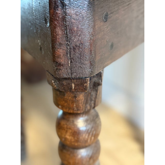 Wood Antique French Bobbin Table For Sale - Image 7 of 8