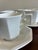 Mid 20th Century Vintage Johnson Brothers Heritage White Ironstone Cups & Saucers — Set of 10 For Sale - Image 5 of 16