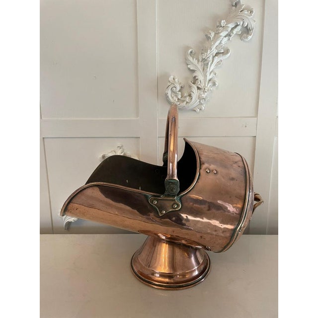 George III Copper Helmet Coal Scuttle, 1800s For Sale - Image 10 of 10
