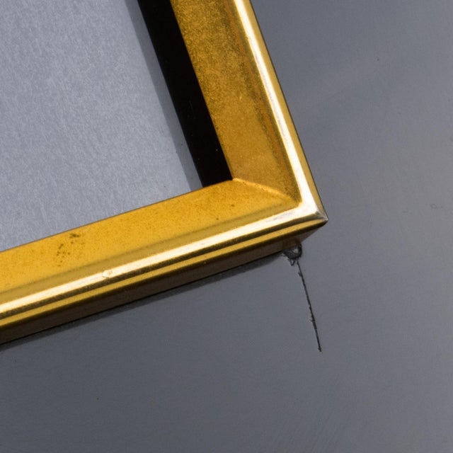 Tommaso Barbi Black Lucite and Brass Decor Picture Frame, circa 1970 For Sale - Image 9 of 9