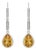 Citrine Teardrop Dangle Earrings – 925 Sterling Silver Handmade - A Pair For Sale