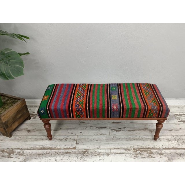 Kilim Upholstered Dining Bench Chairish