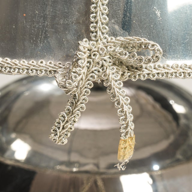 Chrome Modern Glass Table Lamp, Antique, France, 20th Century For Sale - Image 8 of 13