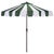 Meze 9 Ft Crank Umbrella, Green Cabana Stripe/Brown Pole For Sale - Image 9 of 9