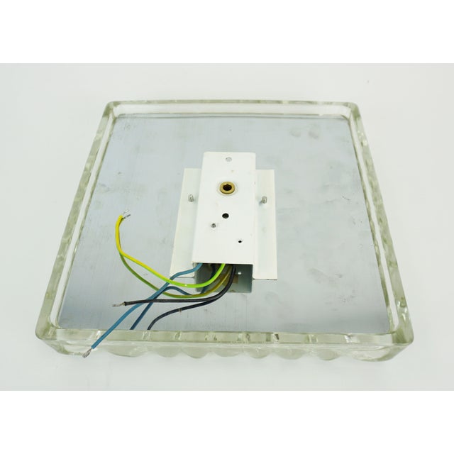 Mid-Century Ice Glass Wall Lamp from Hustadt Leuchten, 1970s For Sale - Image 9 of 12