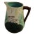 Antique Majolica Creamer, Earthtones With Green Leaves, Flowers and Fern. For Sale