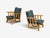 Mid-Century Modern Krogenes Møbler, Lounge Chairs, Pine, Blue Fabric, Norway, 1970s For Sale - Image 3 of 13