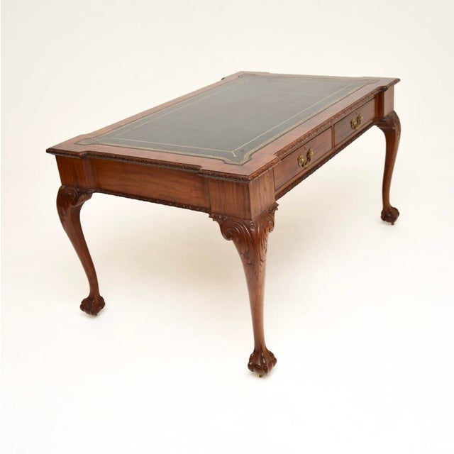 Antique Chippendale Revival Desk from Gillows, 1890s For Sale - Image 3 of 16