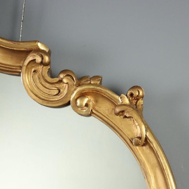 Glass Carved and Gilded Wooden Table Mirror For Sale - Image 7 of 11