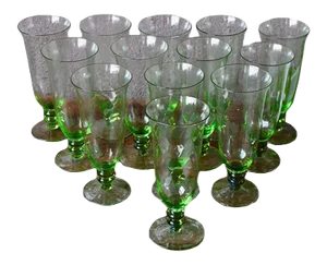 Antique Bohemian Glasses, Set of 12