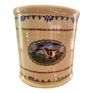 1980s Country Kitchen Hand Made Stoneware Crock From Ireland For Sale