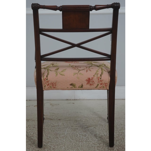 Set of 8 Antique Sheraton Mahogany Dining Room Armchairs For Sale - Image 4 of 18