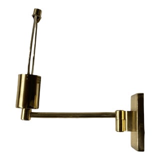 Vintage Hinson Lamps Spanish Brass Swing Arm Wall Mount Light For Sale