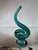 Postmodern Emerald Green Murano Glass Spiral Sculpture on Crystal Base, Italy, 1980s For Sale - Image 6 of 14