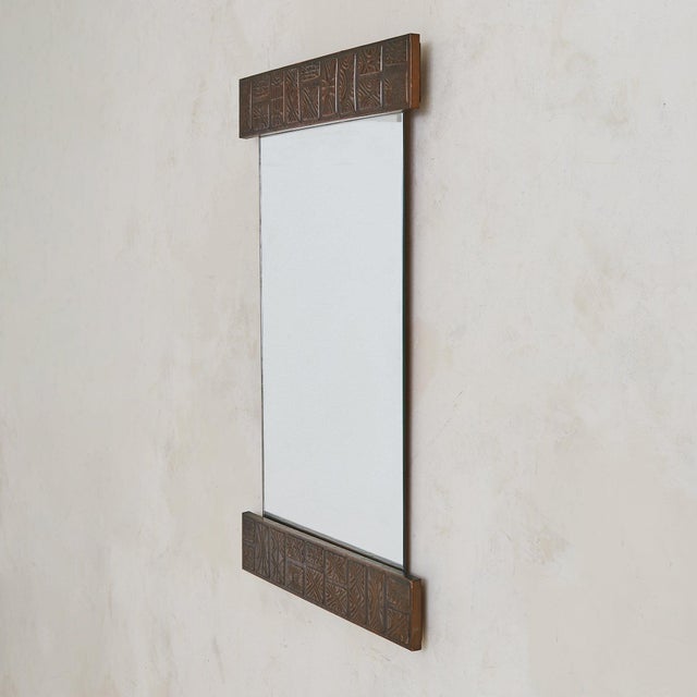 Modern Italian Santambrogio E De Berti Copper Wall Mirror, 1960s For Sale - Image 3 of 9