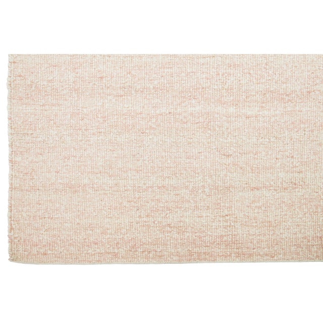 Blush Blush Modern Natural Style Handmade Wool and Jute Rug For Sale - Image 8 of 10