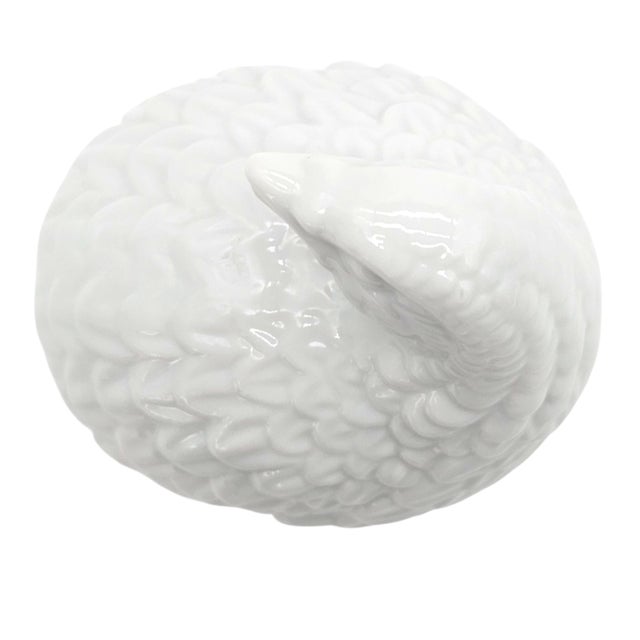 Set of Three Mid-Century Japanese White Porcelain Quail Figurines For Sale - Image 9 of 17