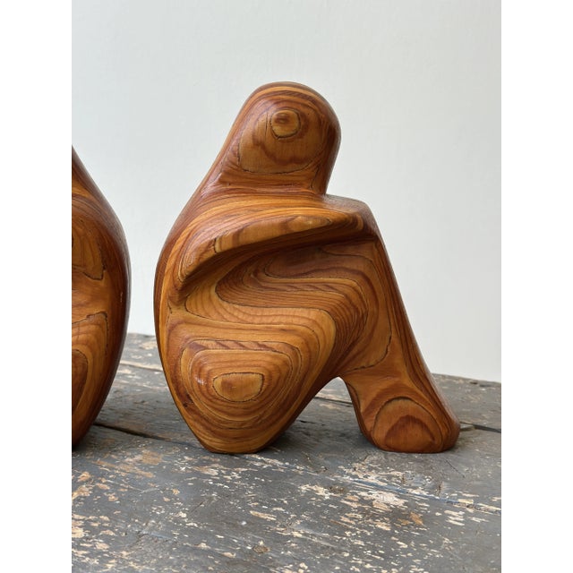 Vintage Laminated Wood Figural Bookends by Robert Hargrave, Circa 1970s-80s For Sale - Image 13 of 16