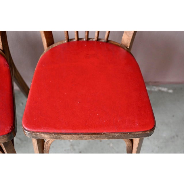 Wood Baumann Bistro Chairs by Joamin Baumann, 1980s, Set of 4 For Sale - Image 7 of 17