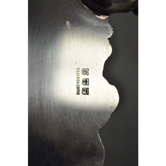 Early 20th Century Victorian Meneses Orfebres Silver Plated Meat Cutlery Serving Platter Tray For Sale - Image 10 of 10